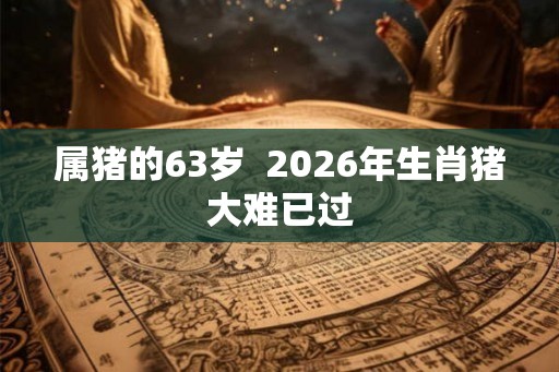 属猪的63岁  2026年生肖猪大难已过
