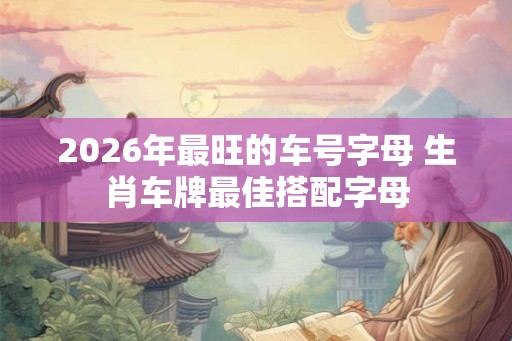 2026年最旺的车号字母 生肖车牌最佳搭配字母
