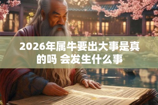 2026年属牛要出大事是真的吗 会发生什么事 2026年属牛要出大事是真的吗 会发生什么事