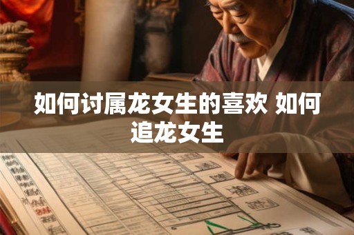 如何讨属龙女生的喜欢 如何追龙女生