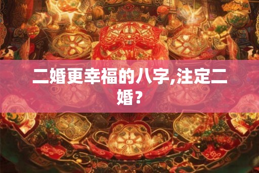 二婚更幸福的八字,注定二婚？