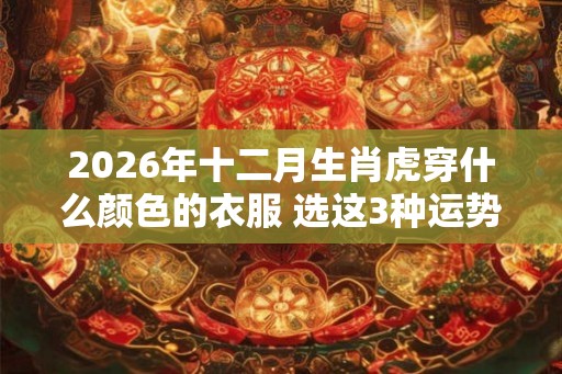 2026年十二月生肖虎穿什么颜色的衣服 选这3种运势提升