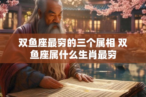双鱼座最穷的三个属相 双鱼座属什么生肖最穷