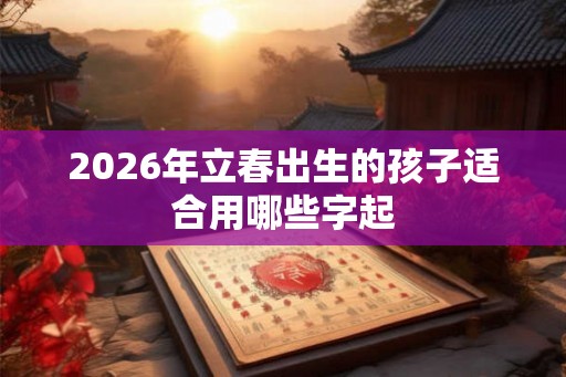 2026年立春出生的孩子适合用哪些字起