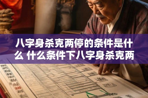 八字身杀克两停的条件是什么 什么条件下八字身杀克两停