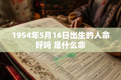 1954年5月16日出生的人命好吗 是什么命
