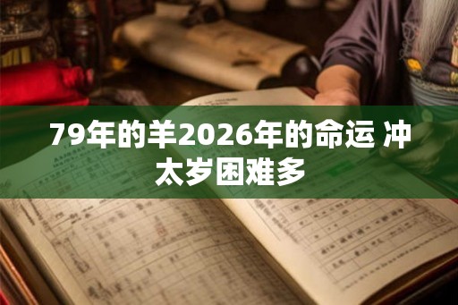 79年的羊2026年的命运 冲太岁困难多