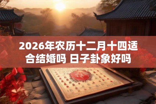 2026年农历十二月十四适合结婚吗 日子卦象好吗 2026年农历十二月十四适合结婚吗 日子卦象好吗