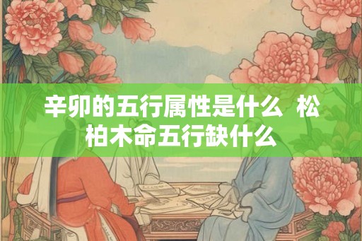 辛卯的五行属性是什么  松柏木命五行缺什么
