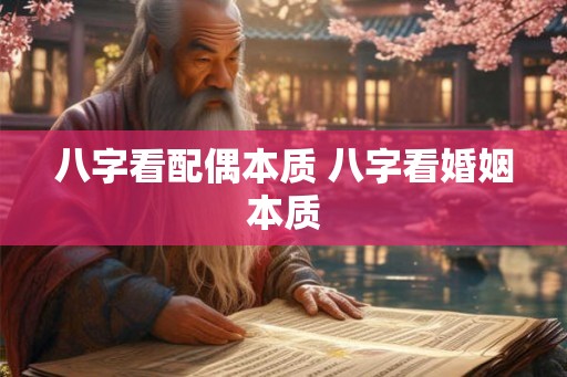 八字看配偶本质 八字看婚姻本质