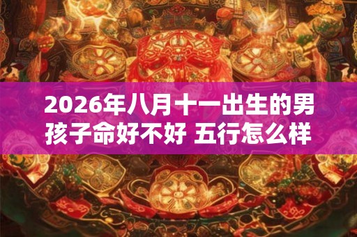 2026年八月十一出生的男孩子命好不好 五行怎么样