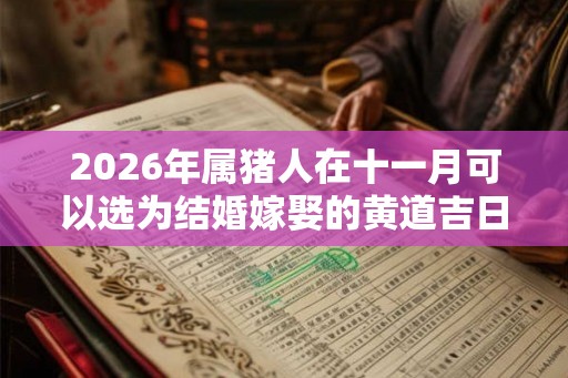 2026年属猪人在十一月可以选为结婚嫁娶的黄道吉日 2026年属猪人在十一月可以选为结婚嫁娶的黄道吉日