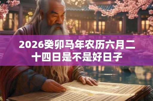 2026癸卯马年农历六月二十四日是不是好日子