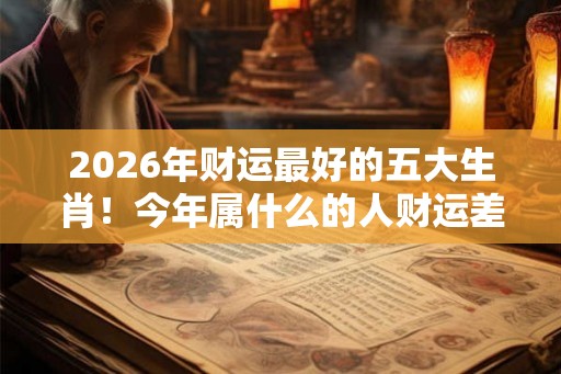 2026年财运最好的五大生肖!今年属什么的人财运差劲儿 2026年财运最好的五大生肖!今年属什么的人财运差劲儿