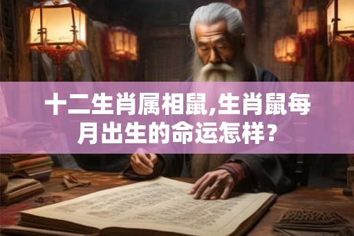 十二生肖属相鼠,生肖鼠每月出生的命运怎样? 十二生肖属相鼠,生肖鼠每月出生的命运怎样?