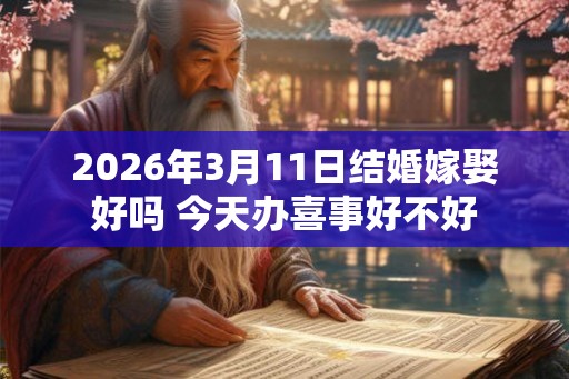 2026年3月11日结婚嫁娶好吗 今天办喜事好不好