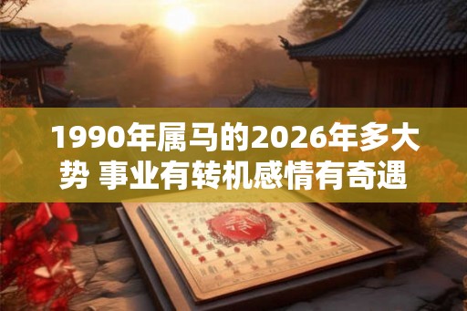 1990年属马的2026年多大势 事业有转机感情有奇遇