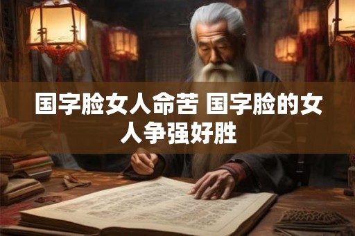 国字脸女人命苦 国字脸的女人争强好胜