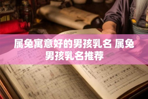 属兔寓意好的男孩乳名 属兔男孩乳名推荐