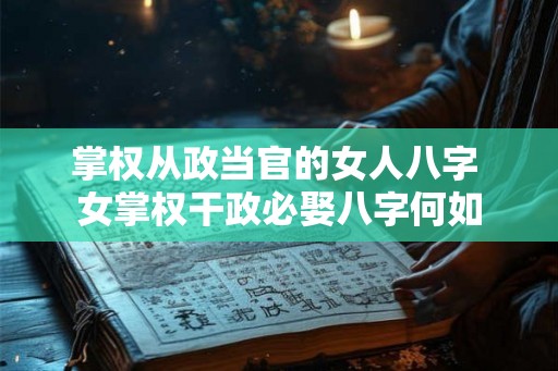 掌权从政当官的女人八字 女掌权干政必娶八字何如 掌权从政当官的女人八字 女掌权干政必娶八字何如