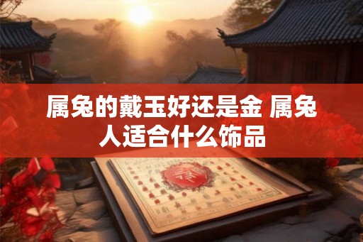 属兔的戴玉好还是金 属兔人适合什么饰品
