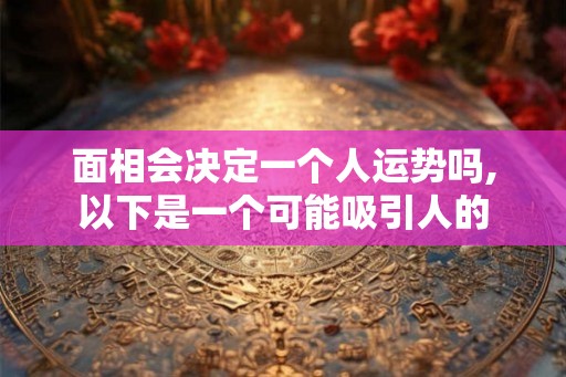 面相会决定一个人运势吗,以下是一个可能吸引人的 面相会决定一个人运势吗,以下是一个可能吸引人的