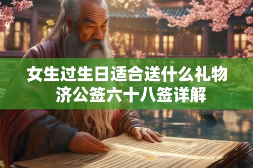女生过生日适合送什么礼物  济公签六十八签详解