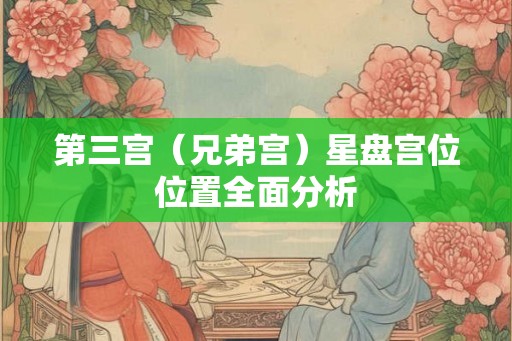 第三宫（兄弟宫）星盘宫位位置全面分析