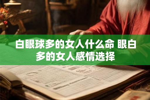 白眼球多的女人什么命 眼白多的女人感情选择 白眼球多的女人什么命 眼白多的女人感情选择