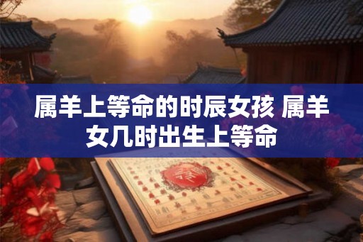 属羊上等命的时辰女孩 属羊女几时出生上等命 属羊上等命的时辰女孩 属羊女几时出生上等命