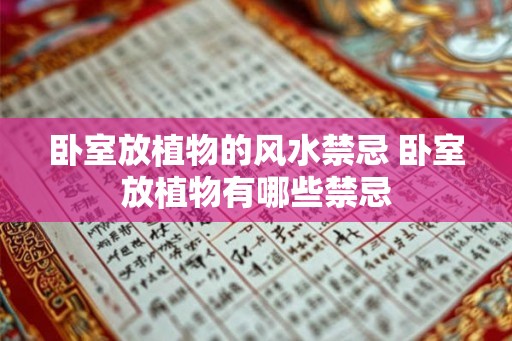 卧室放植物的风水禁忌 卧室放植物有哪些禁忌