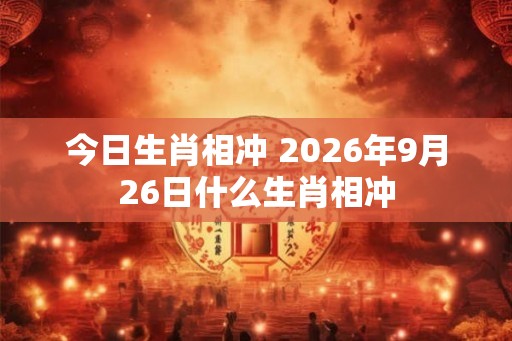 今日生肖相冲 2026年9月26日什么生肖相冲