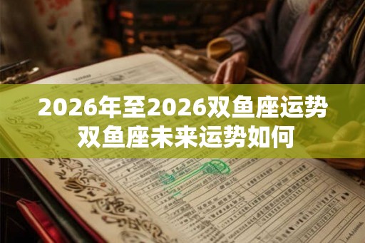2026年至2026双鱼座运势 双鱼座未来运势如何