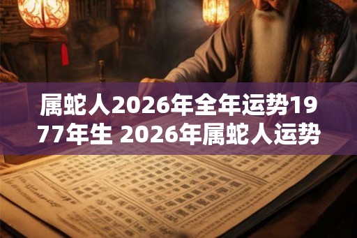 属蛇人2026年全年运势1977年生 2026年属蛇人运势如何