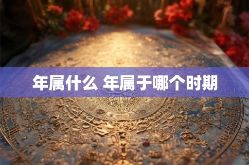 年属什么 年属于哪个时期