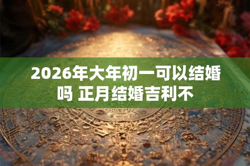 2026年大年初一可以结婚吗 正月结婚吉利不 2026年大年初一可以结婚吗 正月结婚吉利不