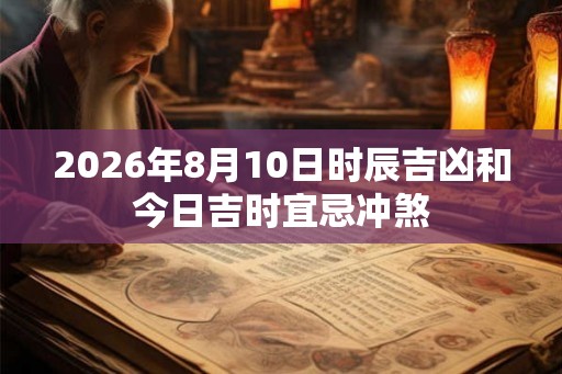 2026年8月10日时辰吉凶和今日吉时宜忌冲煞 2026年8月10日时辰吉凶和今日吉时宜忌冲煞