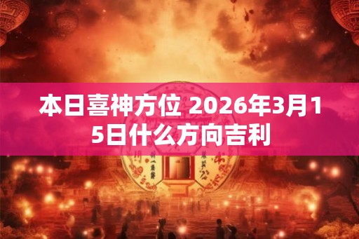 本日喜神方位 2026年3月15日什么方向吉利 本日喜神方位 2026年3月15日什么方向吉利