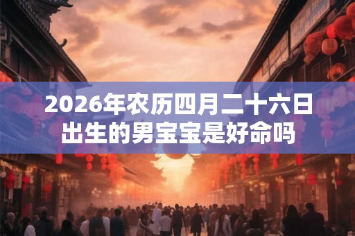 2026年农历四月二十六日出生的男宝宝是好命吗