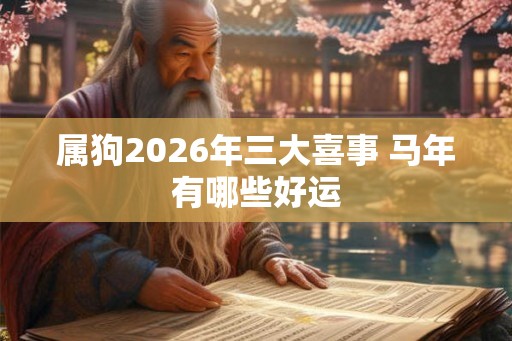 属狗2026年三大喜事 马年有哪些好运