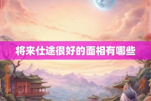 将来仕途很好的面相有哪些