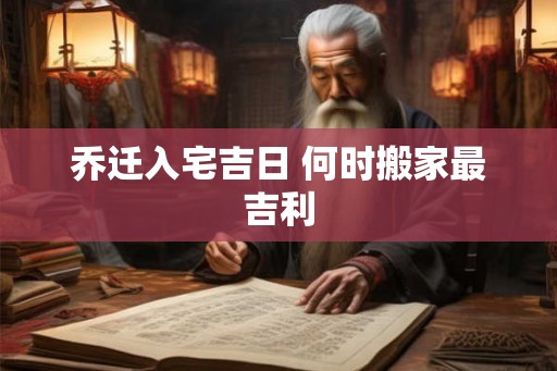 乔迁入宅吉日 何时搬家最吉利 乔迁入宅吉日 何时搬家最吉利