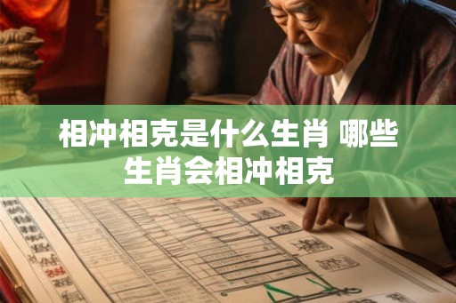 相冲相克是什么生肖 哪些生肖会相冲相克