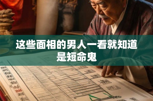 这些面相的男人一看就知道是短命鬼