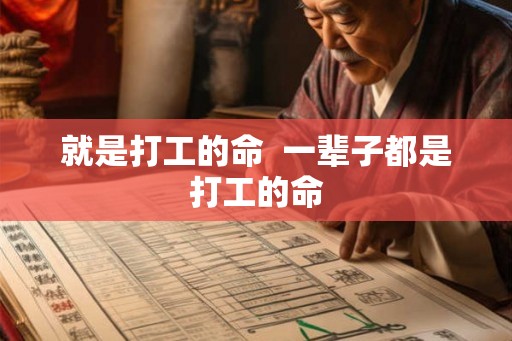 就是打工的命  一辈子都是打工的命