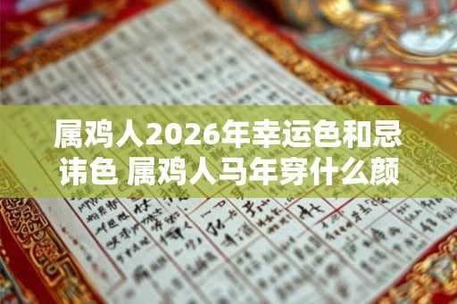 属鸡人2026年幸运色和忌讳色 属鸡人马年穿什么颜色吉利