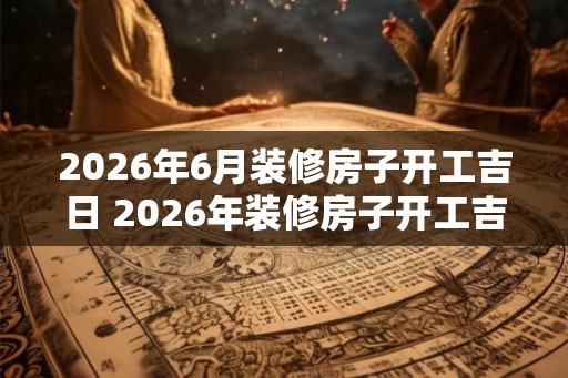 2026年6月装修房子开工吉日 2026年装修房子开工吉日