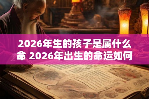 2026年生的孩子是属什么命 2026年出生的命运如何