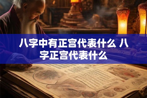 八字中有正宫代表什么 八字正宫代表什么