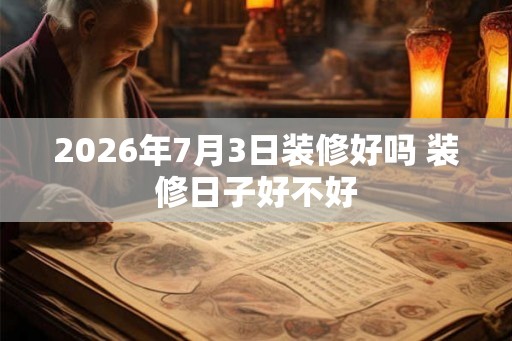 2026年7月3日装修好吗 装修日子好不好